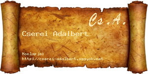 Cserei Adalbert névjegykártya